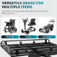 thumbnail image 5 of 500 LBS Folding Trailer Hitch Cargo Carrier, Heavy Duty Alloy Steel Trailer Hitch Cargo Carrier Mobility Scooter Ramp, 50"× 28.3" × 5.1" Fit 2" Receiver for SUV Car Truck, 5 of 8