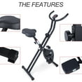 Evoland Compact Folding Indoor Upright Exercise Bike, Home Cardio