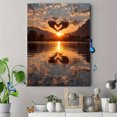 thumbnail image 4 of Sun Scene Heart Hands Canvas Oil Painting, Hope Themed Art Deco, Multi-Room Home Wall Decor, 4 of 8