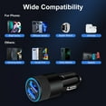 thumbnail image 5 of Car Charger,3PACK HopePow Type C Car Charger Adapter Fast Charging QC3.0 Quick Charge 2.4A Dual USB Car Charger Car Cigarette Lighter Adapter Socket Fast Car Charger,BLACK, 5 of 5