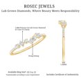 thumbnail image 6 of Rosec Jewels Lab Grown Diamond Half Eternity Ring for Women - Minimal Ring - EF-VS Quality, 14K Yellow Gold, US 4.50, 6 of 7