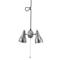 thumbnail image 2 of ORE International 7" Dual Brush Silver Adj Metal Cone Pull String Pendant Ceiling, 2 of 4