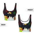 thumbnail image 6 of Goofa Merry Christmas Elk Printed Sports Bras for Women, High Impact Running Bra Workout Crop Tank Tops Longline Sports Bra Push up-, 6 of 9