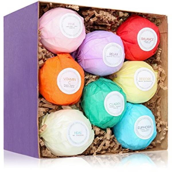 8 USA Made Bath Bombs Gift Set Bath Bombs Kit Ultra Lush Spa