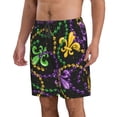 thumbnail image 2 of Goofa Mardi Gras6 Printed Mens Swim Trunks Summer Quick Dry Short Beach Swimwear Bathing Suits-XX-Large, 2 of 9