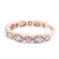 thumbnail image 4 of SAVEARTH DIAMONDS 1/2 ct. t.w Round Cut Lab Created Moissanite Diamond Milgrain Half Eternity Stackable Band Ring For Women In 10K Solid Rose Gold (G-H Color, VVS1 Clarity, 0.50 Cttw)-6, 4 of 8