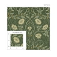 thumbnail image 4 of Seabrook Designs Evergreen Stenciled Floral Prepasted Wallpaper, 4 of 6