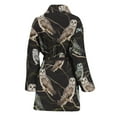 thumbnail image 2 of Night Owl Pattern Women Bathrobe One Size Univeral Fits, Owl Bird Fashion Lightweight Plush Fleece Long Robe For Women, 2 of 3