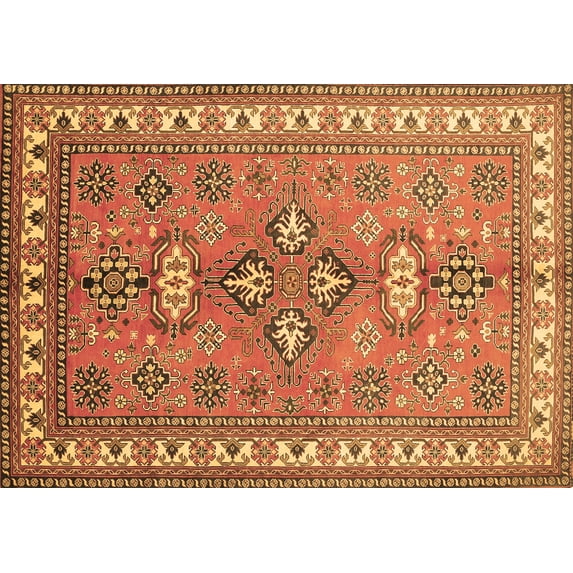 Ahgly Company Indoor Rectangle Persian Brown Traditional Area Rugs, 4' x 6'
