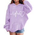 thumbnail image 3 of Mercatoo Girls Oversized Heart Hoodies Fall Winter Trendy Pullover Hoodie Pocket Personalized Graphic 𝐇ooded Sweatshirts, 3 of 5