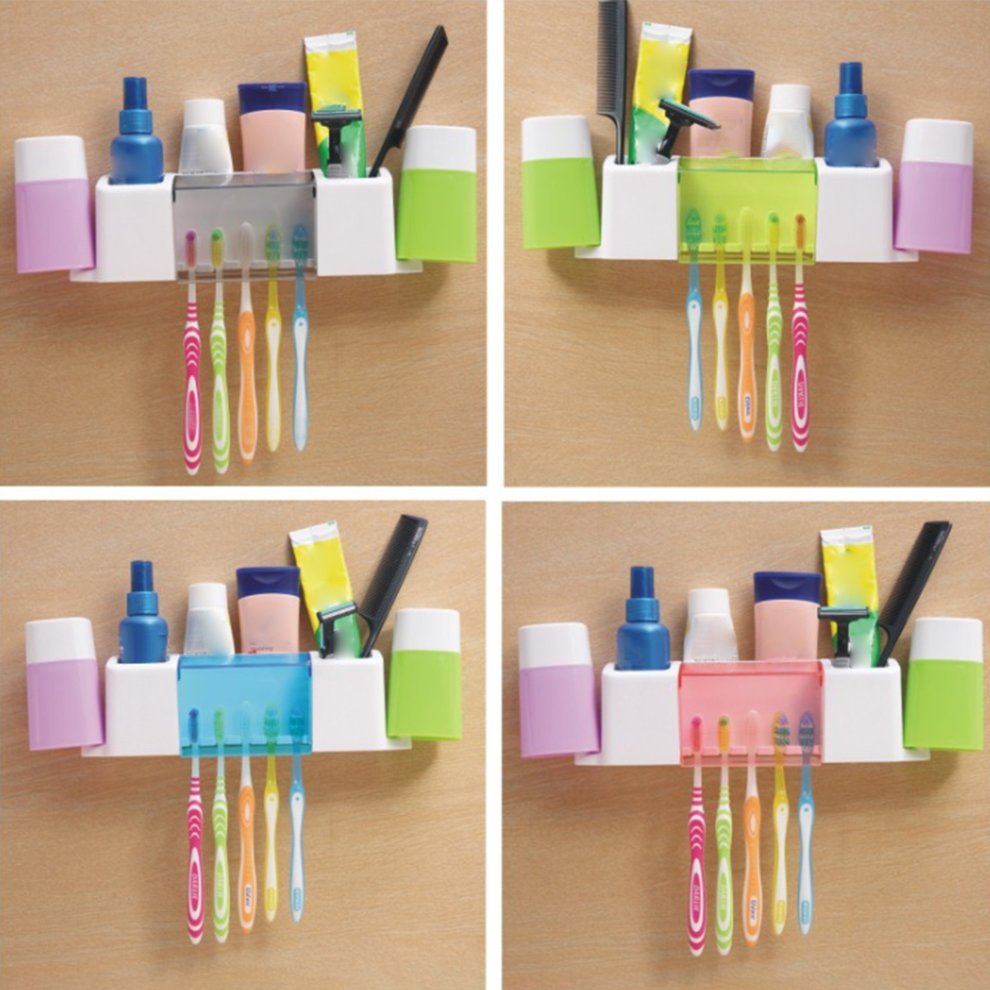 Multifunctional Toothpaste and Toothbrush Holder Creative Organizer Box