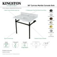 thumbnail image 5 of Kingston Brass KVBH3622M87 Addington 36" Rectangular Marble Console Bathroom Sink - Marble, 5 of 7