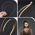thumbnail image 3 of 1 Box 3Pcs Halo Headpiece Gold Double-Ring Hair Bands for Lolita Vintage Wedding Cosplay Headdress DIY Headpiece, 3 of 6