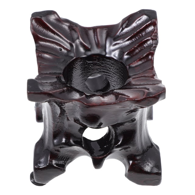 Weiweiguan 1Pc Crystal Ball Wooden Base Decorative Yellow River Stone Base Exquisite Rack (As Shown)