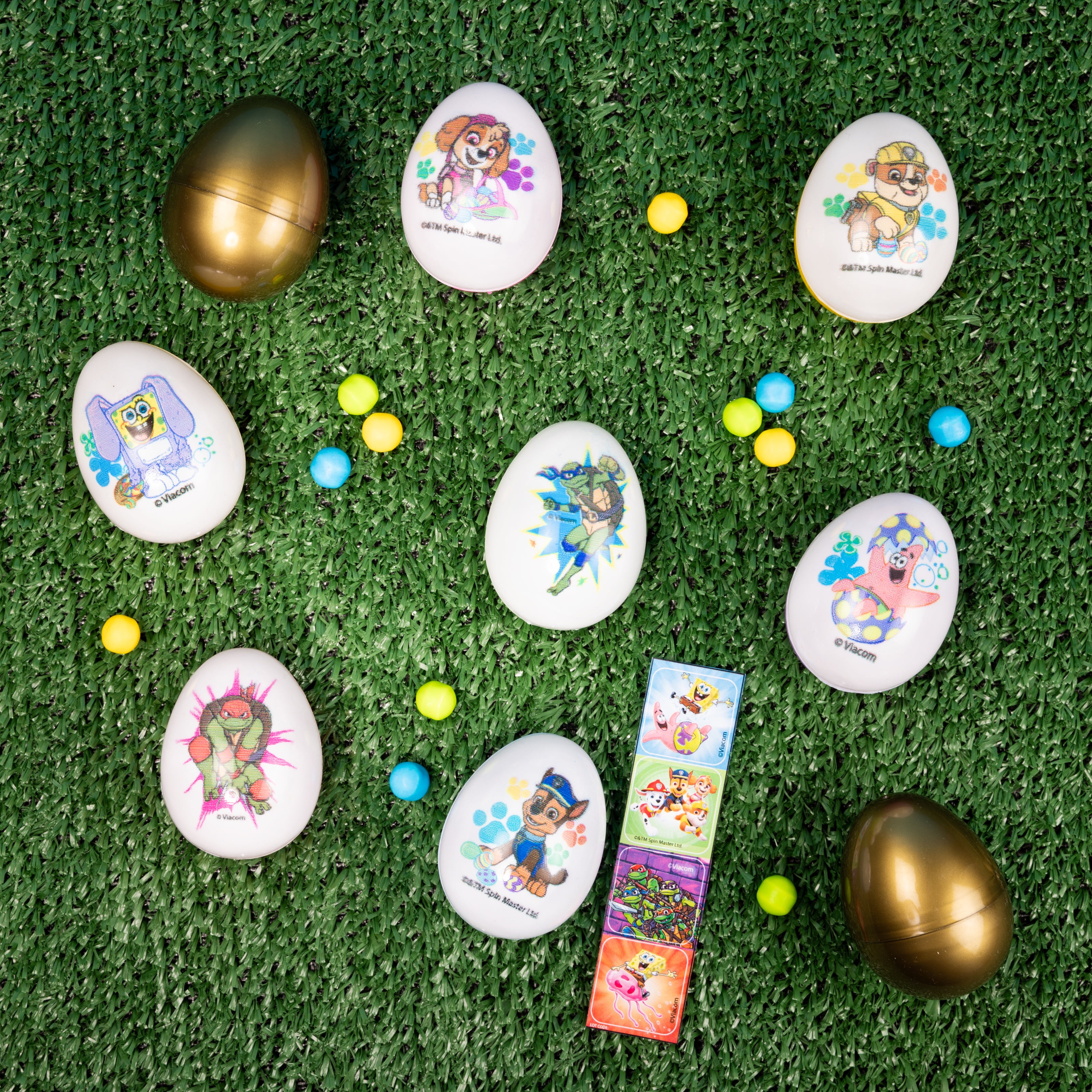 Nickelodeon Mix 36 Count Egg Hunt Bag with Candy and Stickers, 4.27 oz