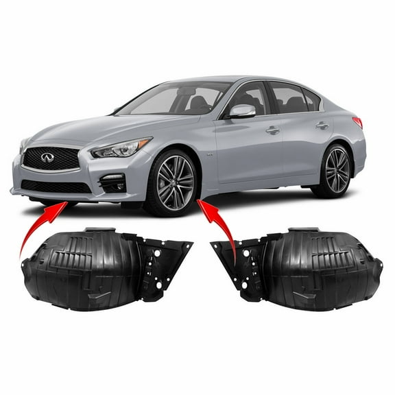 DCP Set of 2 Fender Liners for Infiniti Q50 2014-2019 IN1248128 IN1249128 638414GA0B