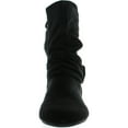 thumbnail image 3 of Static Footwear SELENA-58 Women's Fashion Mid Calf Flat Heel Side Zipper Slouch Boots, 3 of 4