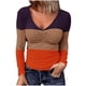 thumbnail image 1 of Tops Para Mujer Camisas de Manga Larga Otoño Moda Casual Estampado Con Cuello en V Camiseta Top Blusa Jersey Odeerbi ODB150800, 1 of 6