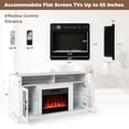thumbnail image 3 of Costway 58" Fireplace TV Stand with LED Lights Entertainment Center for 65 Inch TV White, 3 of 10