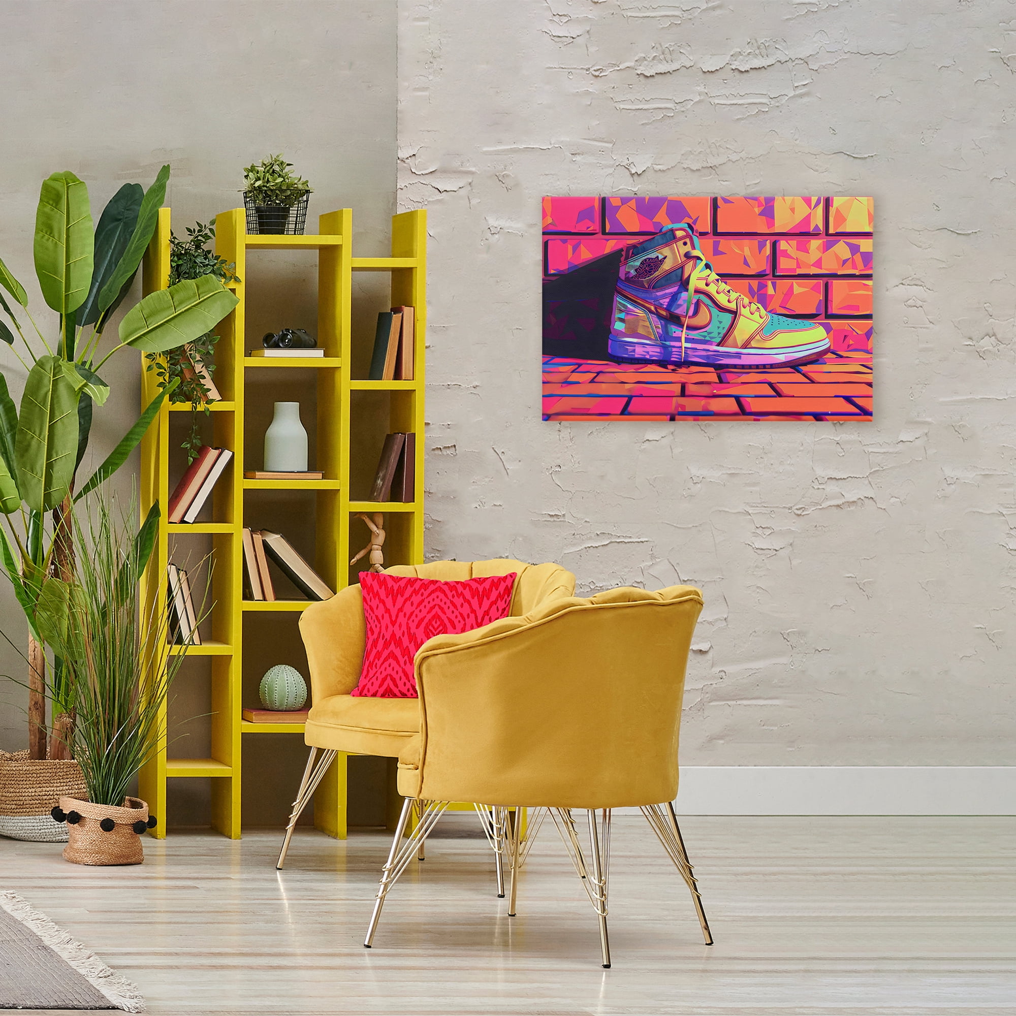 Stupell Industries Sneaker with Vibrant Geometric Hues Canvas Wall Art, design by Creative Studio
