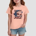 thumbnail image 2 of TOWED22 Girls 4th of July USA Shirt American Flag Patriotic T-Shirt Independence Day Outfit for Kids(Light Pink,11-12 Y), 2 of 4