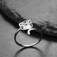 thumbnail image 4 of Cute Smile Cat Animal Open Statement Ring Stainless Stee Adjustable Expandable Wrap Kitty Knuckle Band Chic Rings Stacking Comfort Fit Finger Band Fashion Aesthetic Jewelry for Daughter Niece, 4 of 12