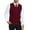 Wine Red, variant on HAOMEILI Men's Sleeveless Sweater Vest V-Neck Casual Cable Knit Button Down Cardigan Vest