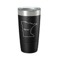 thumbnail image 1 of Minnesota Tumbler Home State Travel Mug Insulated Laser Engraved Map Coffee Cup 20 oz Black, 1 of 5
