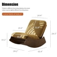 thumbnail image 2 of Cozy Glider Rocking Chair - Retro Striped Corduroy Upholstery - Sturdy Wood Frame - Perfect for Relaxation in Any Room, 2 of 9