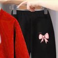 thumbnail image 5 of TOWED22 Infant Kid Girl 2pcs Fall Winter Clothing Set Long Sleeve Round Neck Tee and High Waist Pants Cute Print Outfits Clothes(Red,9-10 Y), 5 of 5