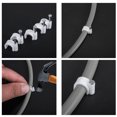 Axio 100pcs PVC Pipe Clamp 16mm Circle Electrician Tube Support Hook