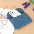 thumbnail image 4 of Bolso de cinturón de cadena para mujeres, bolso de cintura de mezclilla de moda para teléfono celular, bolso cruzado de diseño a cuadros., 4 of 5