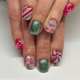 thumbnail image 6 of JZROCKER Christmas Press On Nails Full Cover Stick on Nails Glittering False Nails, 6 of 8