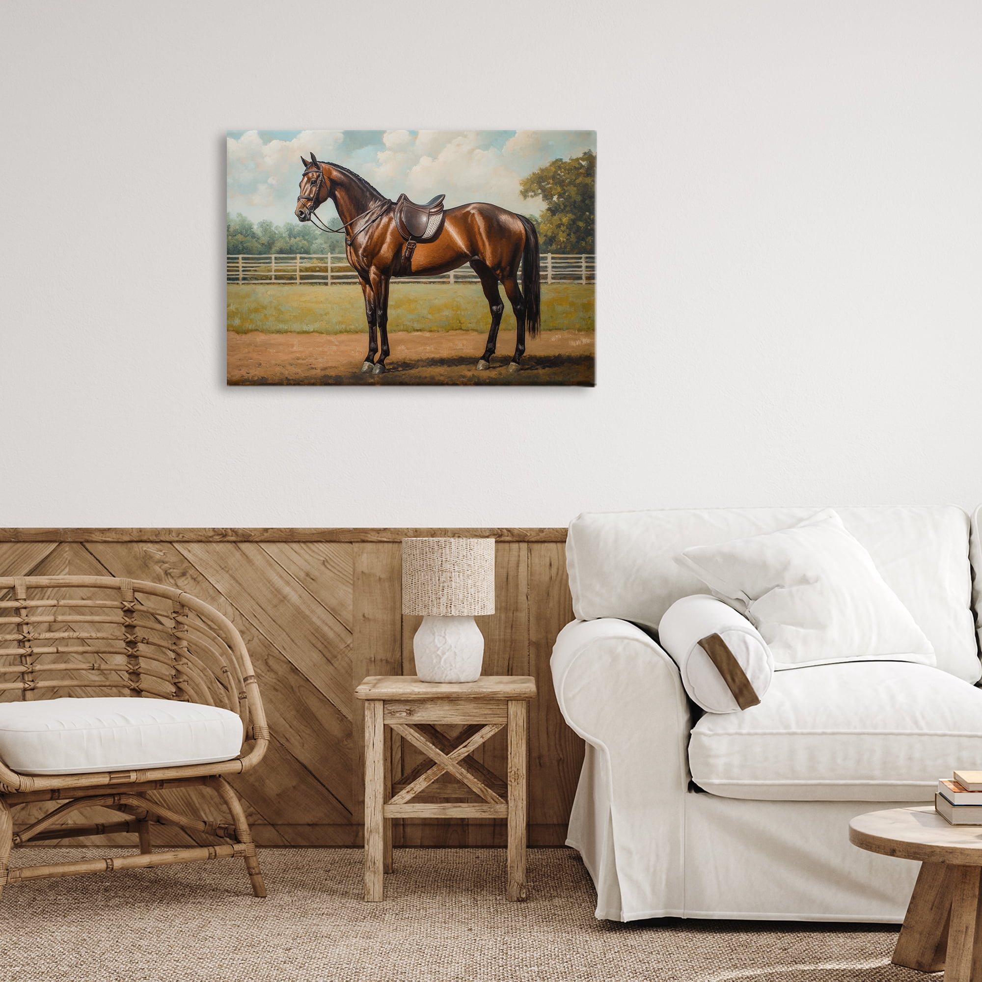 Stupell Industries Saddled & Ready For The Show Canvas Wall Art, design by Petal Prints Design