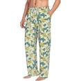 thumbnail image 2 of Uemuo Lilies Flowers Pattern Men's Wide Leg Palazzo Lounge Pants with Pockets Light Weight Loose Comfy Casual Pajama Pants-Small, 2 of 9