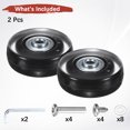 thumbnail image 4 of Ruedas de Reemplazo para Maletas Uxcell [2pcs] - Ruedas de Goma de 50 x 17 mm Kit de Reparación para Carritos y Maletas de Mano - [Negro Translúcido], 4 of 6