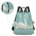 thumbnail image 5 of FORMRS Women's Travel Backpack Purse Anti-Theft Hidden Pockets Casual Shoulder Bag, White Cartoon Swan, 5 of 7