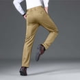 thumbnail image 7 of Men's Summer Lightweight High Stretch Suit Casual Pants Work Business Khaki 32, 7 of 7