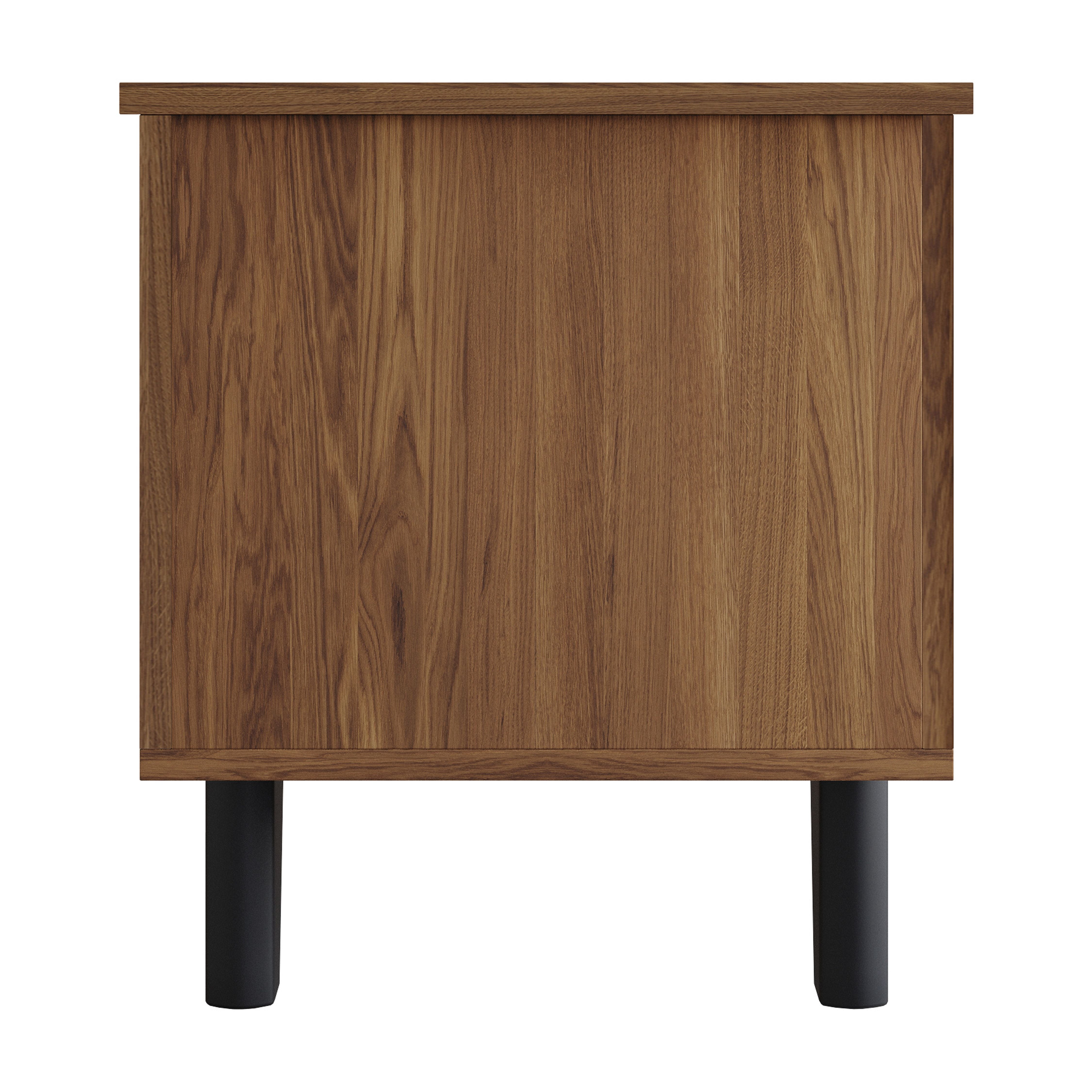 Home Design Auburn Storage Cabinet Bench with Hidden Compartment, Sturdy Construction, Multi-Purpose Design for Entryway, Bedroom, or Living Room, Brown