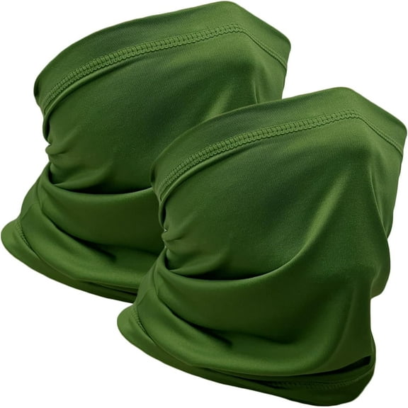 2Pcs Neck Gaiter Face Mask Scarf Sun Cooling Balaclava Cover UV Protection Headwear for Men Women