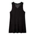 thumbnail image 4 of YUEHUA Women's Rainbow Stripe Crochet Swim Cover Up, V Neck Sleeveless Knit Dress, Casual Openwork Bikini Cover, 4 of 5