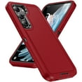 thumbnail image 1 of for Samsung Galaxy S23 Plus,Rugged Hybrid Case Military Grade Shockproof 360° Full Body Protection Slim Fit Anti-Scratch Case for Samsung S23+,Red, 1 of 8