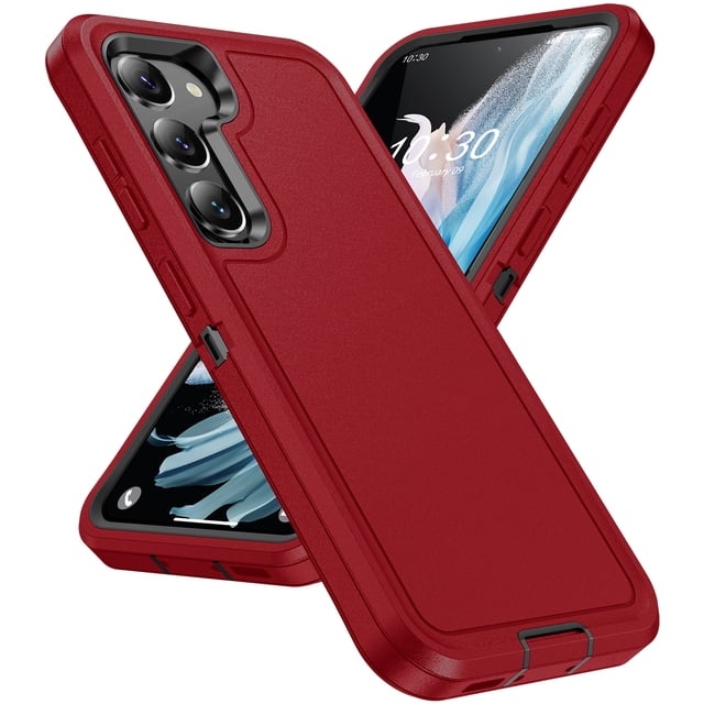 for Samsung Galaxy S23 Plus,Rugged Hybrid Case Military Grade Shockproof 360° Full Body Protection Slim Fit Anti-Scratch Case for Samsung S23+,Red