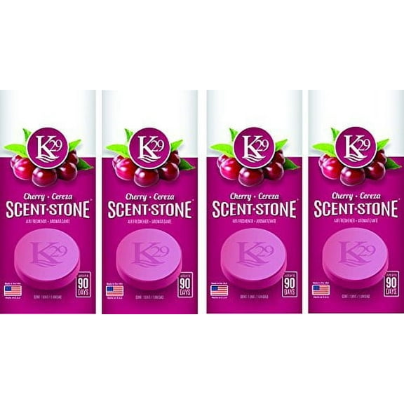 K29 Cherry Stone Air Freshener, Environmentally Safe and Long-lasting Fragrance, 4 Packs