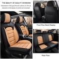 thumbnail image 2 of Fit for Mazda 96% Models Waterproof Soft Leather Car Seat Protectors Anti-Slip Car Interior Accessories(Black+Orange,Standard,5PCS Full Set Seat Covers)All-Weather Fabric, 2 of 6