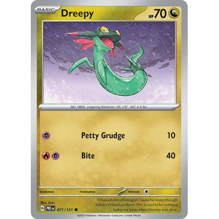 Pokemon Prismatic Evolutions Common Dreepy #71