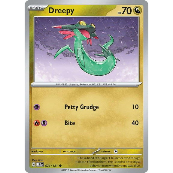 Pokemon Prismatic Evolutions Common Dreepy #71