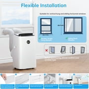 Lcxmtv 16,000 BTU Inverter Portable Air Conditioner, Dual Hose AC Unit for Large Rooms up to 800 Sq. Ft., 3-in-1 Cooler with Dehumidifier, Fan and DIY Window Kit, Quiet Sleep Mode (42dB)