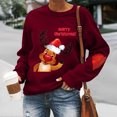 thumbnail image 1 of ICHUANYI Liquidación E Invierno Mujeres Navidad Impreso Jersey Manga Larga Blusa Sólida Tops Sudaderas ICHUANYI WER202308247089, 1 of 4