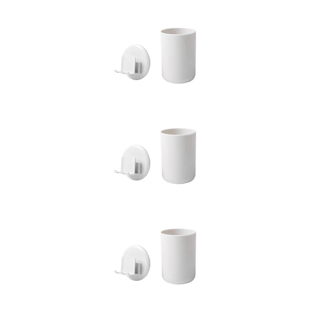 Advancent Soporte para cepillo de para colgar en la pared, estante de almacenamiento para baño, organizador de de inodoro, blanco Type1 NO1